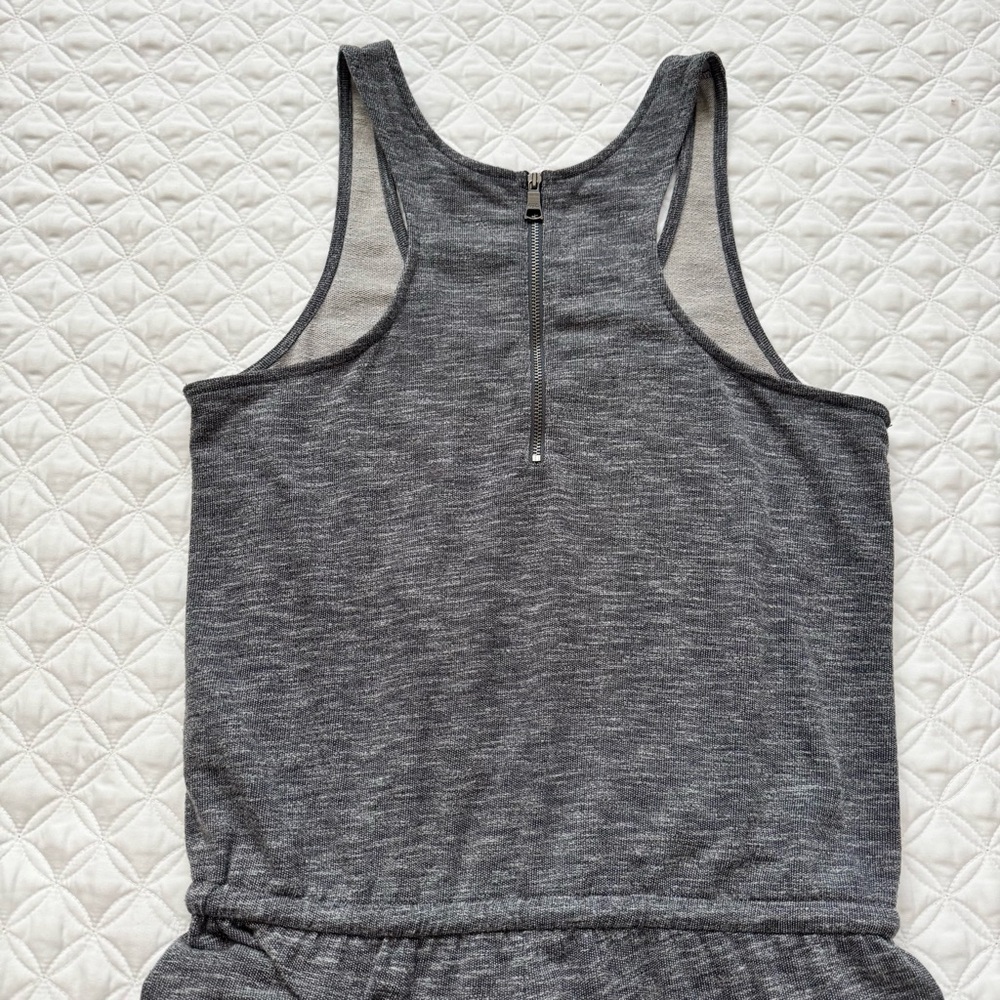 Banana Republic Gray Jersey Sleeveless Zip Back Jogger Jumpsuit One-Piece Size M - Picture 6 of 16